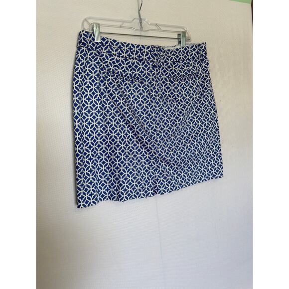 Charter Club Blue White Skort Women‎ Size 12 Geometric Knee Length - Picture 6 of 8